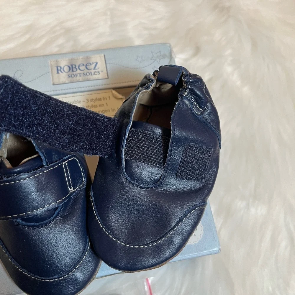 Robeez Soft Sole Navy Sports Baby Shoes